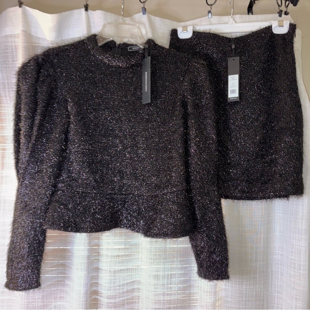 BCBGMaxAzria Black Metallic Dress